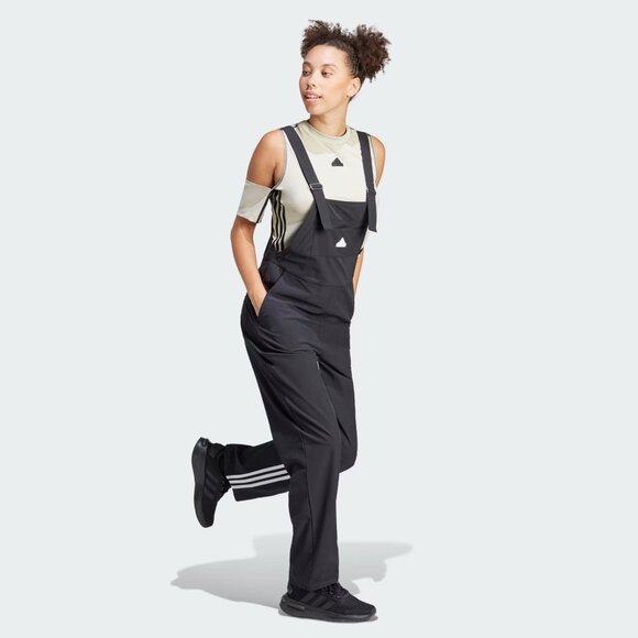 Adidas ALL-GENDER Dance DUNGAREE jumpsuit nylon overalls IN1816 Black XS New NWT - Picture 3 of 16